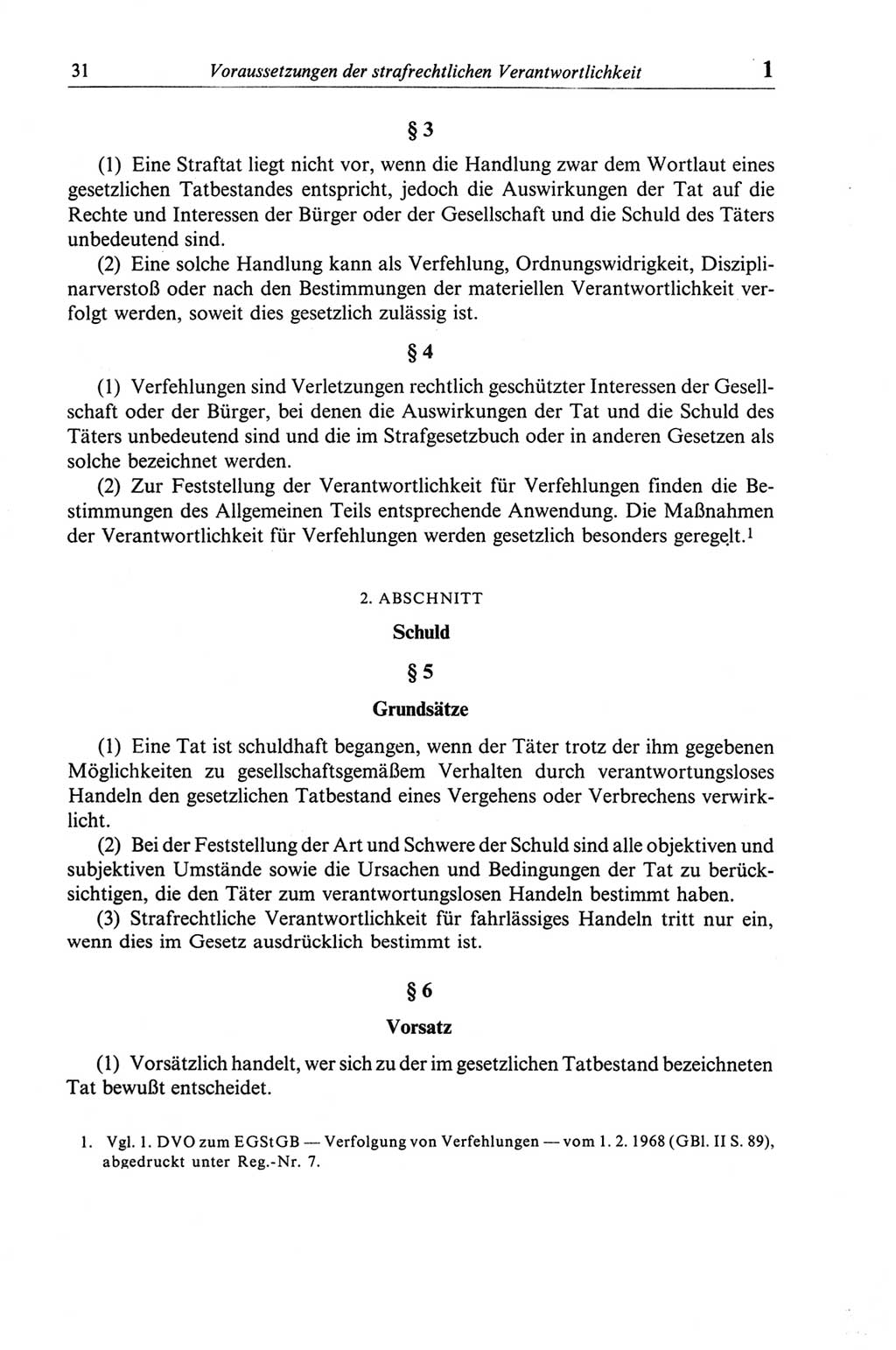 Strafgesetzbuch (StGB) der Deutschen Demokratischen Republik (DDR) und angrenzende Gesetze und Bestimmungen 1968, Seite 31 (StGB Ges. Best. DDR 1968, S. 31)