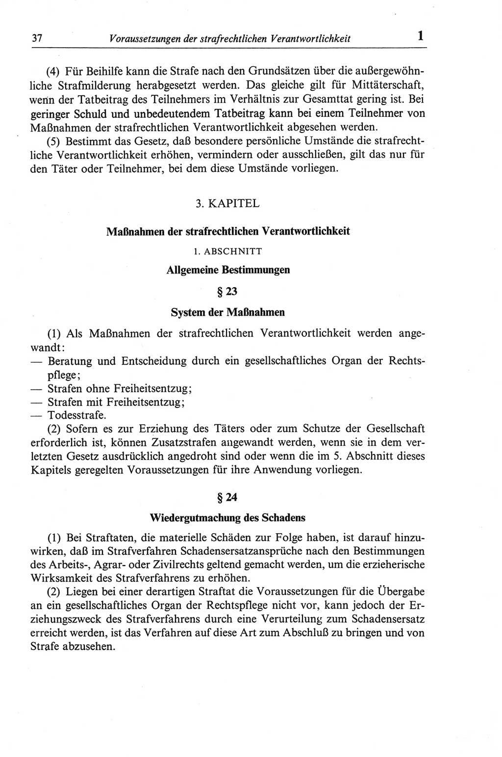 Strafgesetzbuch (StGB) der Deutschen Demokratischen Republik (DDR) und angrenzende Gesetze und Bestimmungen 1968, Seite 37 (StGB Ges. Best. DDR 1968, S. 37)