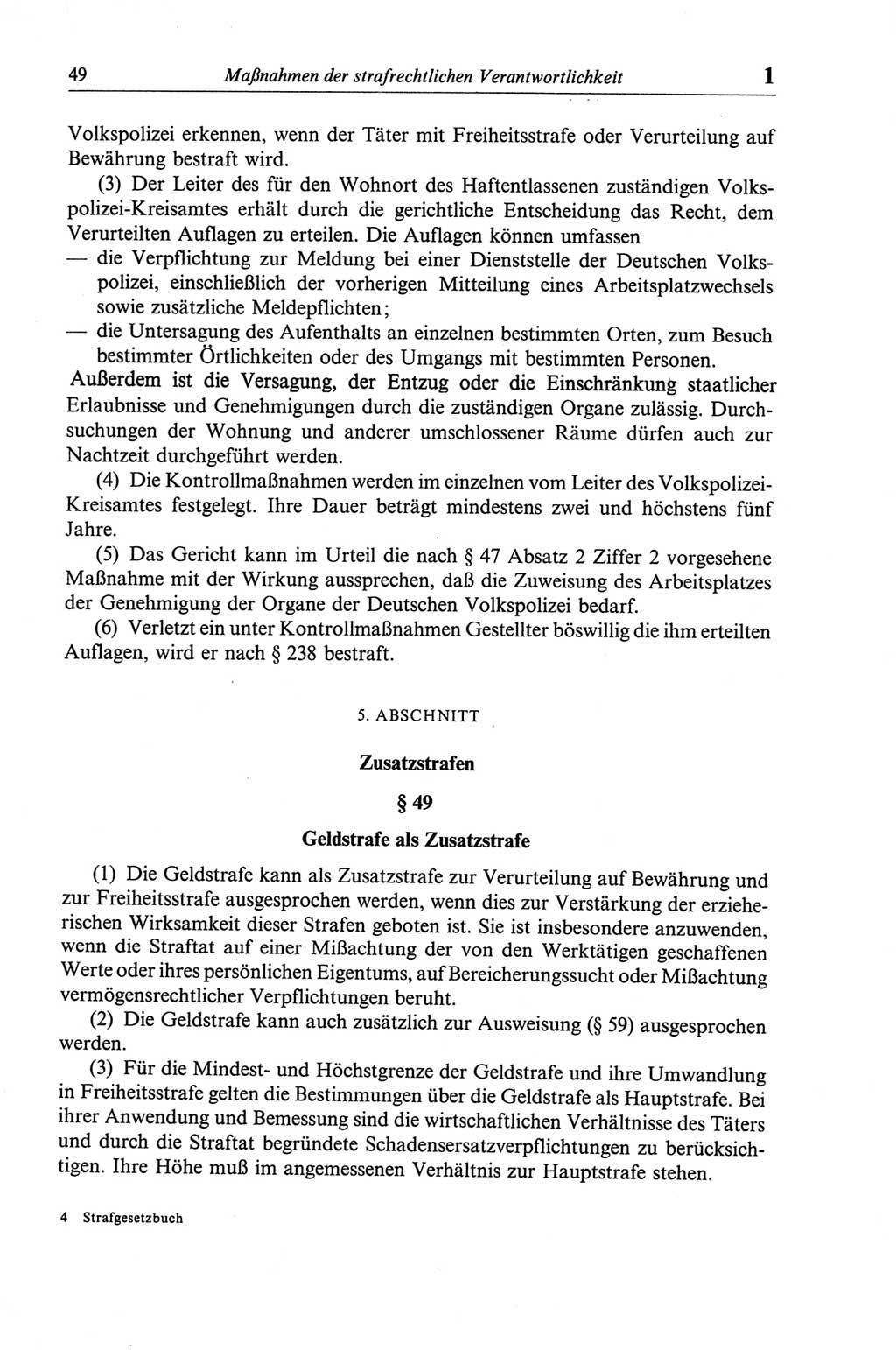 Strafgesetzbuch (StGB) der Deutschen Demokratischen Republik (DDR) und angrenzende Gesetze und Bestimmungen 1968, Seite 49 (StGB Ges. Best. DDR 1968, S. 49)