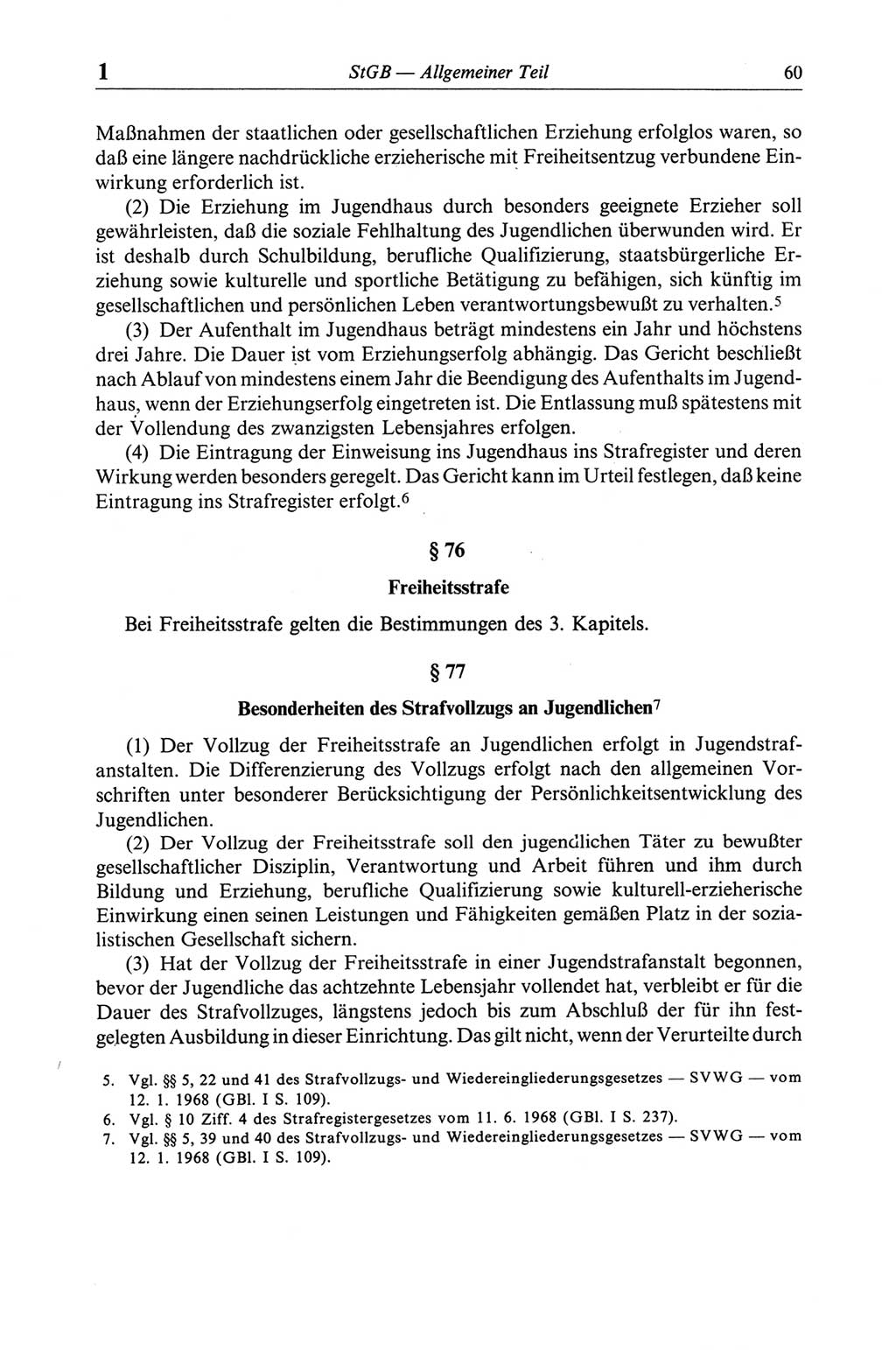 Strafgesetzbuch (StGB) der Deutschen Demokratischen Republik (DDR) und angrenzende Gesetze und Bestimmungen 1968, Seite 60 (StGB Ges. Best. DDR 1968, S. 60)
