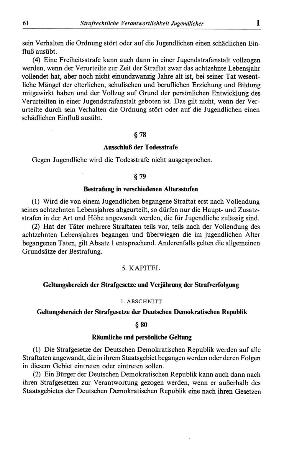 Strafgesetzbuch (StGB) der Deutschen Demokratischen Republik (DDR) und angrenzende Gesetze und Bestimmungen 1968, Seite 61 (StGB Ges. Best. DDR 1968, S. 61)