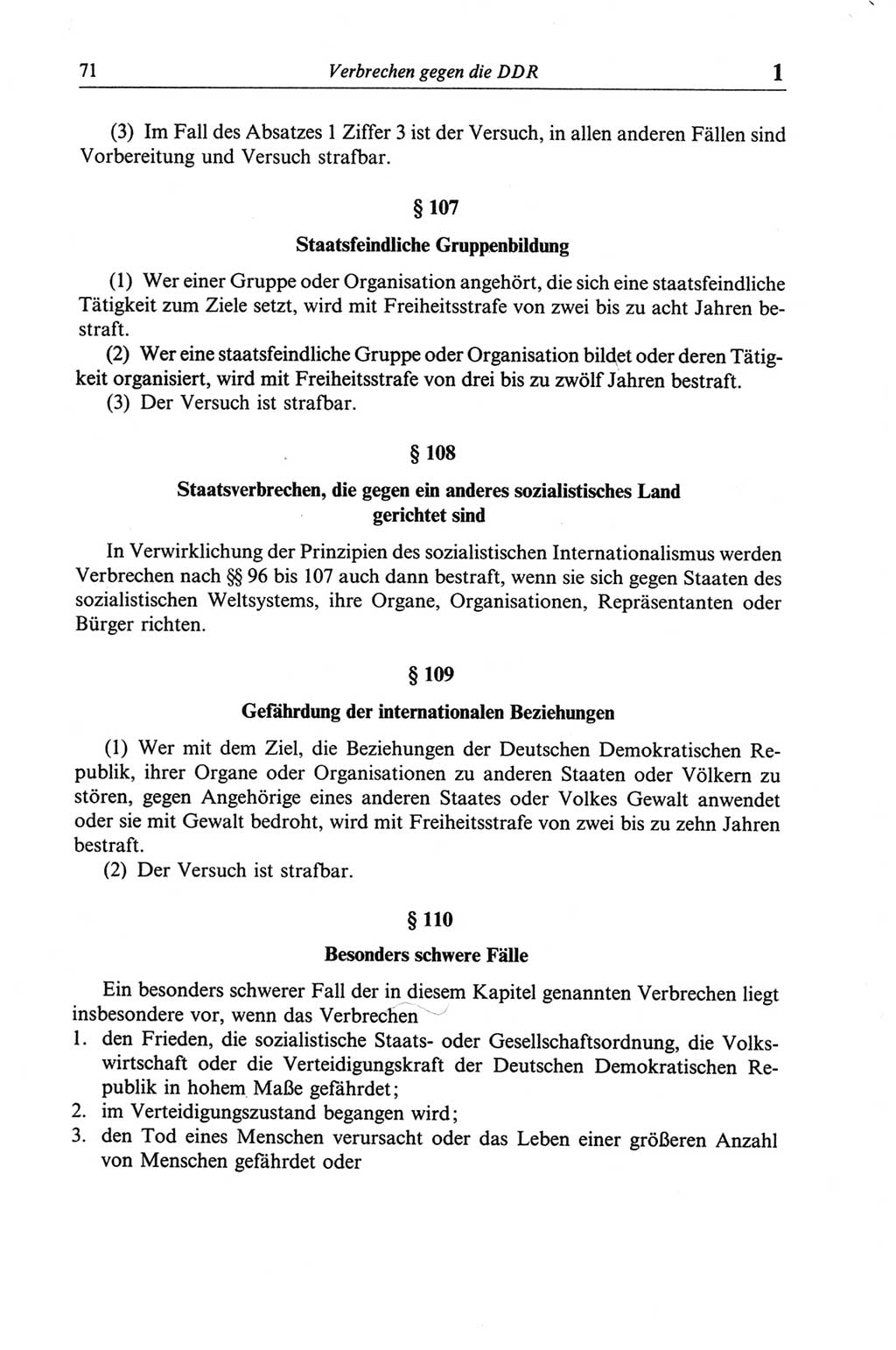 Strafgesetzbuch (StGB) der Deutschen Demokratischen Republik (DDR) und angrenzende Gesetze und Bestimmungen 1968, Seite 71 (StGB Ges. Best. DDR 1968, S. 71)