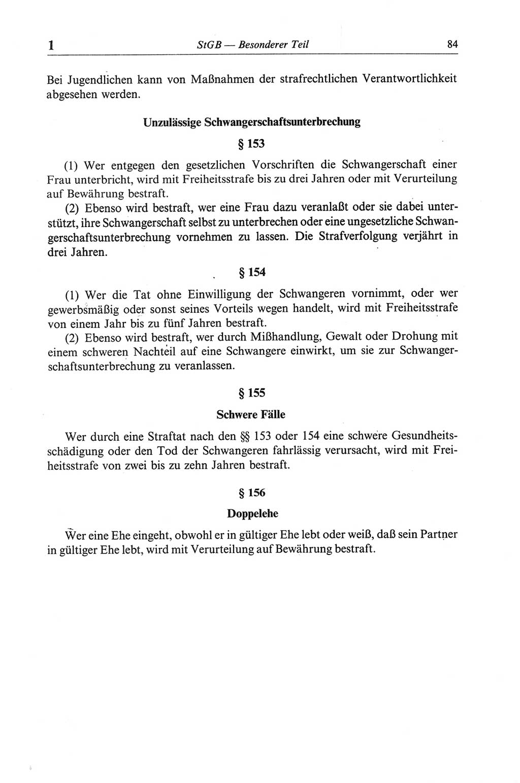 Strafgesetzbuch (StGB) der Deutschen Demokratischen Republik (DDR) und angrenzende Gesetze und Bestimmungen 1968, Seite 84 (StGB Ges. Best. DDR 1968, S. 84)