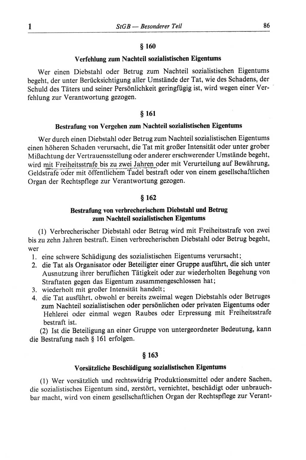 Strafgesetzbuch (StGB) der Deutschen Demokratischen Republik (DDR) und angrenzende Gesetze und Bestimmungen 1968, Seite 86 (StGB Ges. Best. DDR 1968, S. 86)