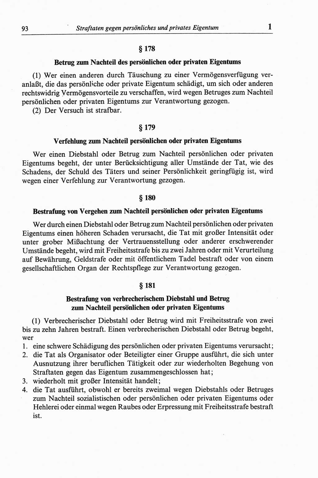 Strafgesetzbuch (StGB) der Deutschen Demokratischen Republik (DDR) und angrenzende Gesetze und Bestimmungen 1968, Seite 93 (StGB Ges. Best. DDR 1968, S. 93)