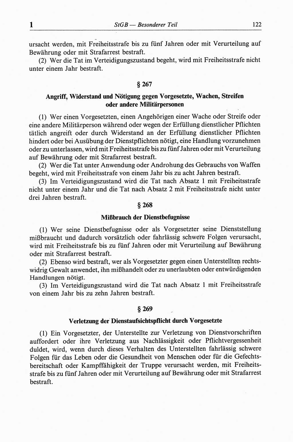 Strafgesetzbuch (StGB) der Deutschen Demokratischen Republik (DDR) und angrenzende Gesetze und Bestimmungen 1968, Seite 122 (StGB Ges. Best. DDR 1968, S. 122)