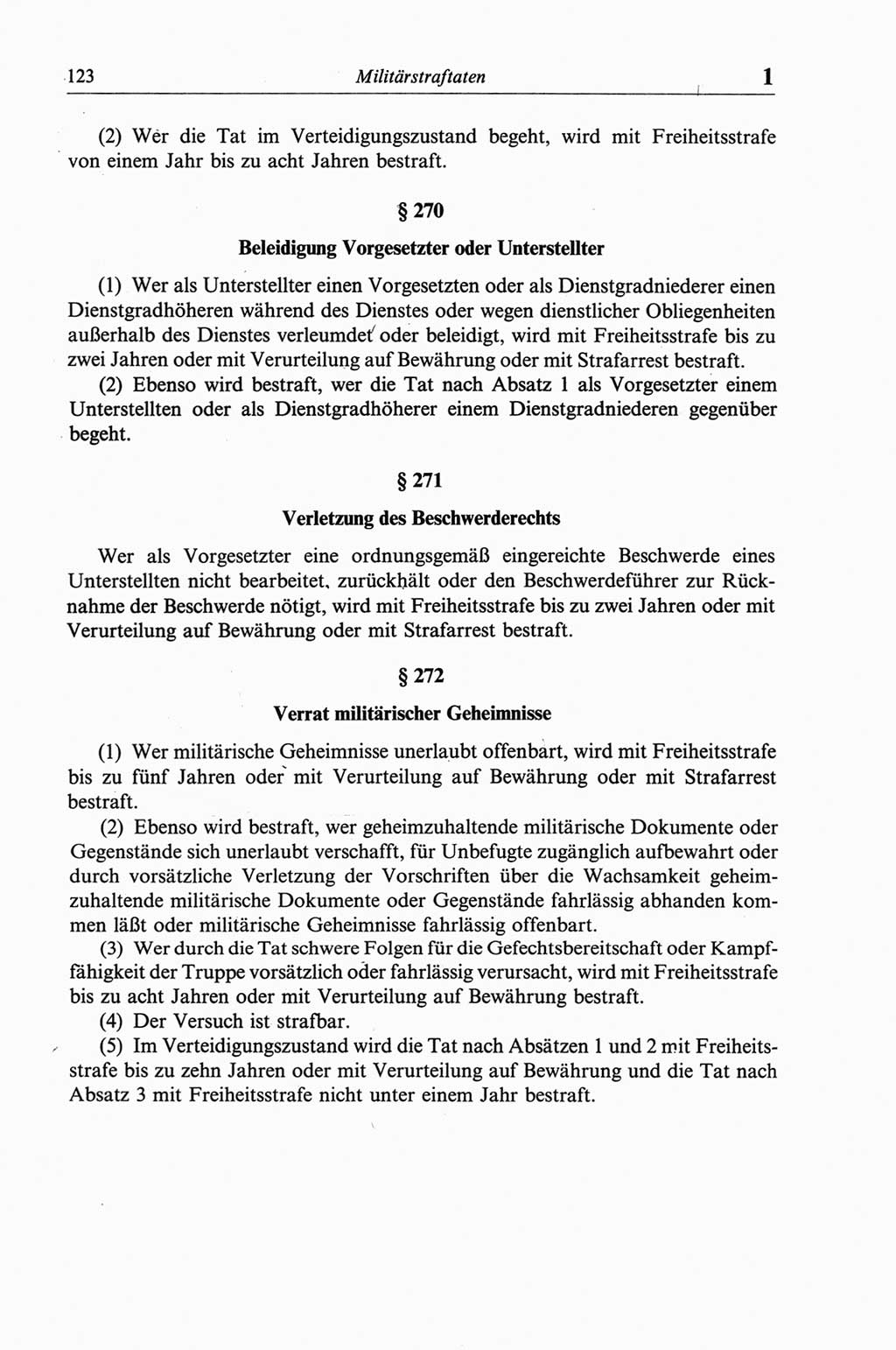Strafgesetzbuch (StGB) der Deutschen Demokratischen Republik (DDR) und angrenzende Gesetze und Bestimmungen 1968, Seite 123 (StGB Ges. Best. DDR 1968, S. 123)