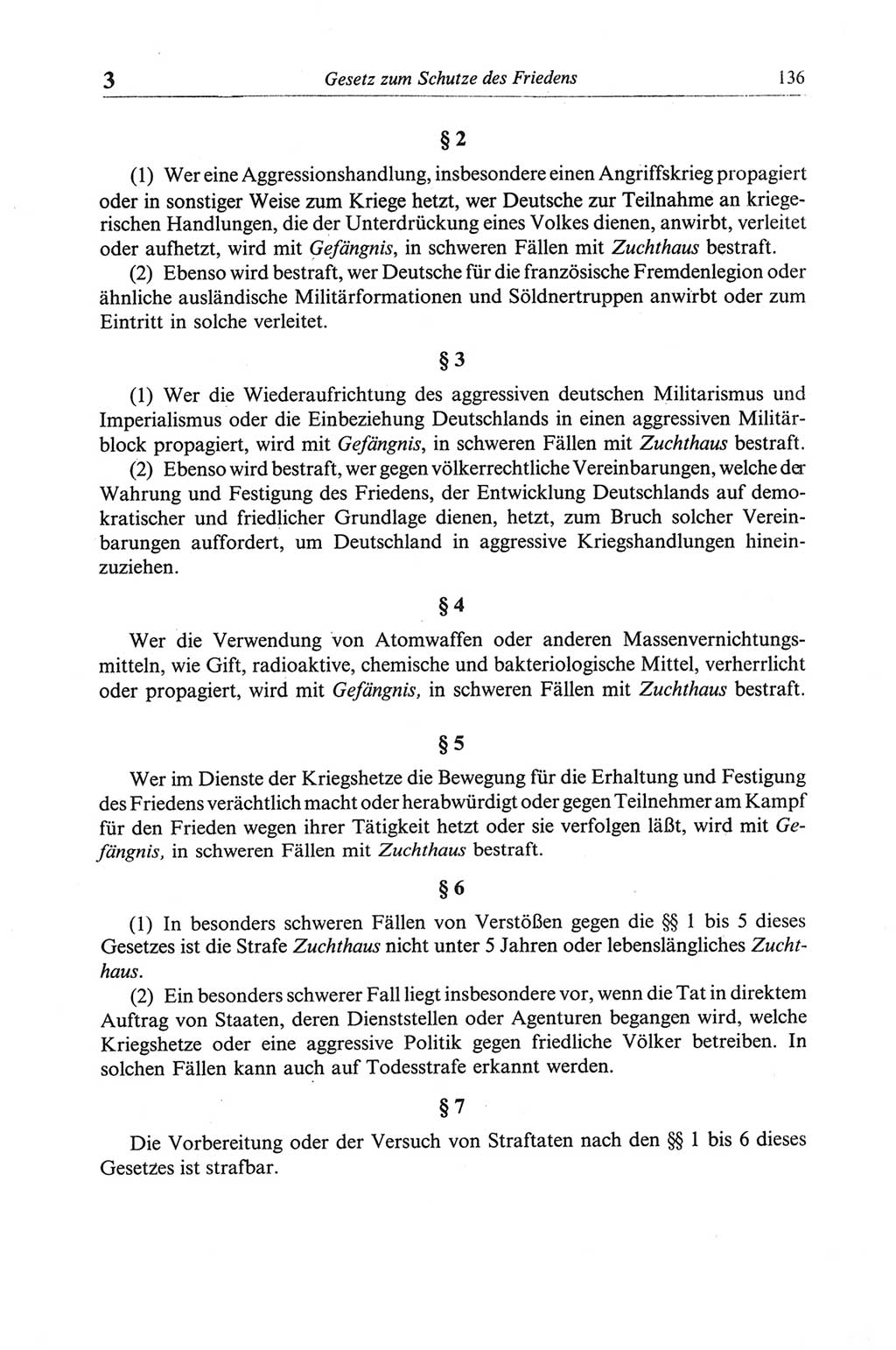Strafgesetzbuch (StGB) der Deutschen Demokratischen Republik (DDR) und angrenzende Gesetze und Bestimmungen 1968, Seite 136 (StGB Ges. Best. DDR 1968, S. 136)