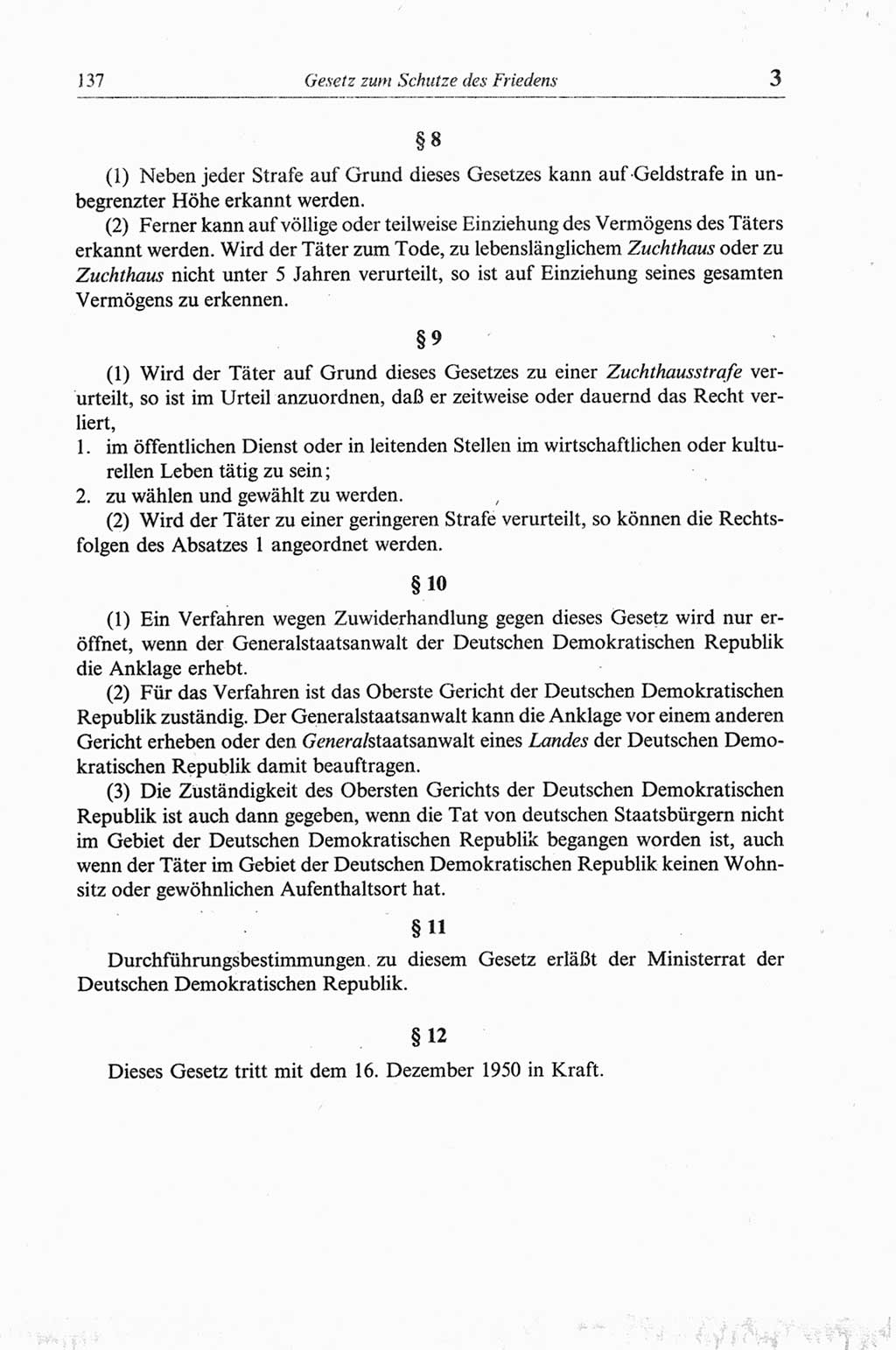 Strafgesetzbuch (StGB) der Deutschen Demokratischen Republik (DDR) und angrenzende Gesetze und Bestimmungen 1968, Seite 137 (StGB Ges. Best. DDR 1968, S. 137)