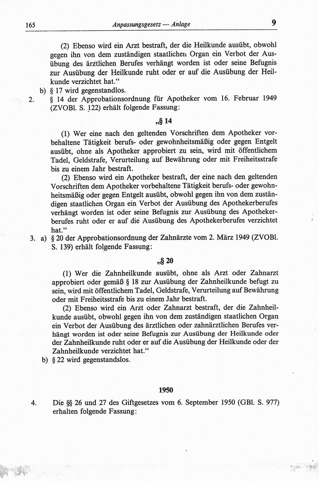 Strafgesetzbuch (StGB) der Deutschen Demokratischen Republik (DDR) und angrenzende Gesetze und Bestimmungen 1968, Seite 165 (StGB Ges. Best. DDR 1968, S. 165)