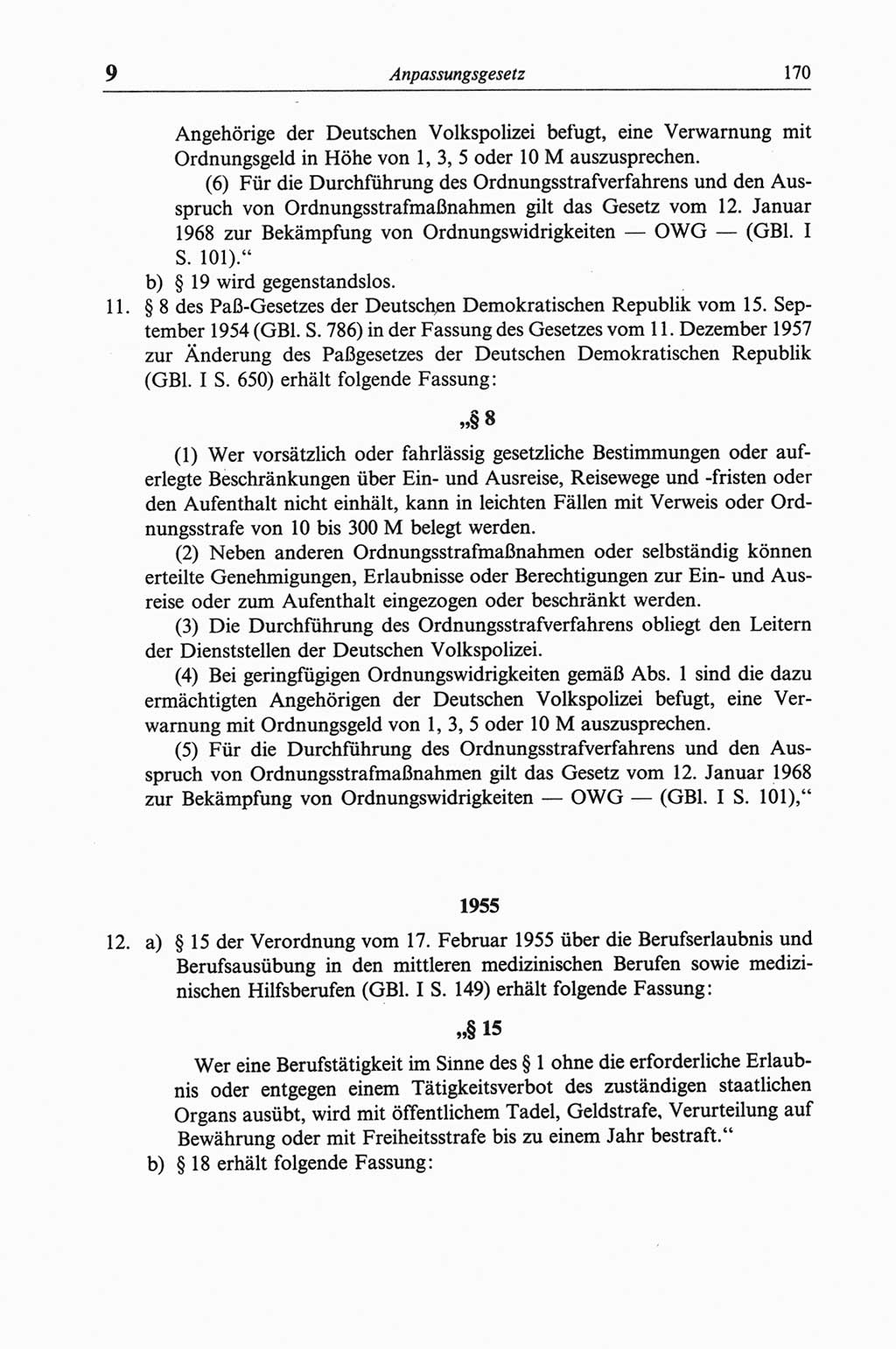 Strafgesetzbuch (StGB) der Deutschen Demokratischen Republik (DDR) und angrenzende Gesetze und Bestimmungen 1968, Seite 170 (StGB Ges. Best. DDR 1968, S. 170)