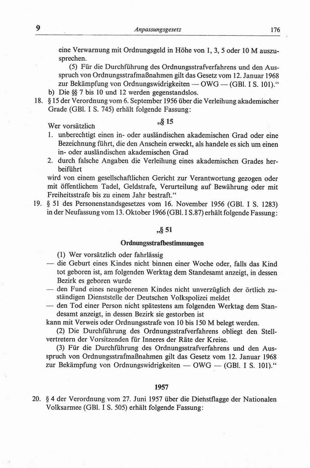 Strafgesetzbuch (StGB) der Deutschen Demokratischen Republik (DDR) und angrenzende Gesetze und Bestimmungen 1968, Seite 176 (StGB Ges. Best. DDR 1968, S. 176)
