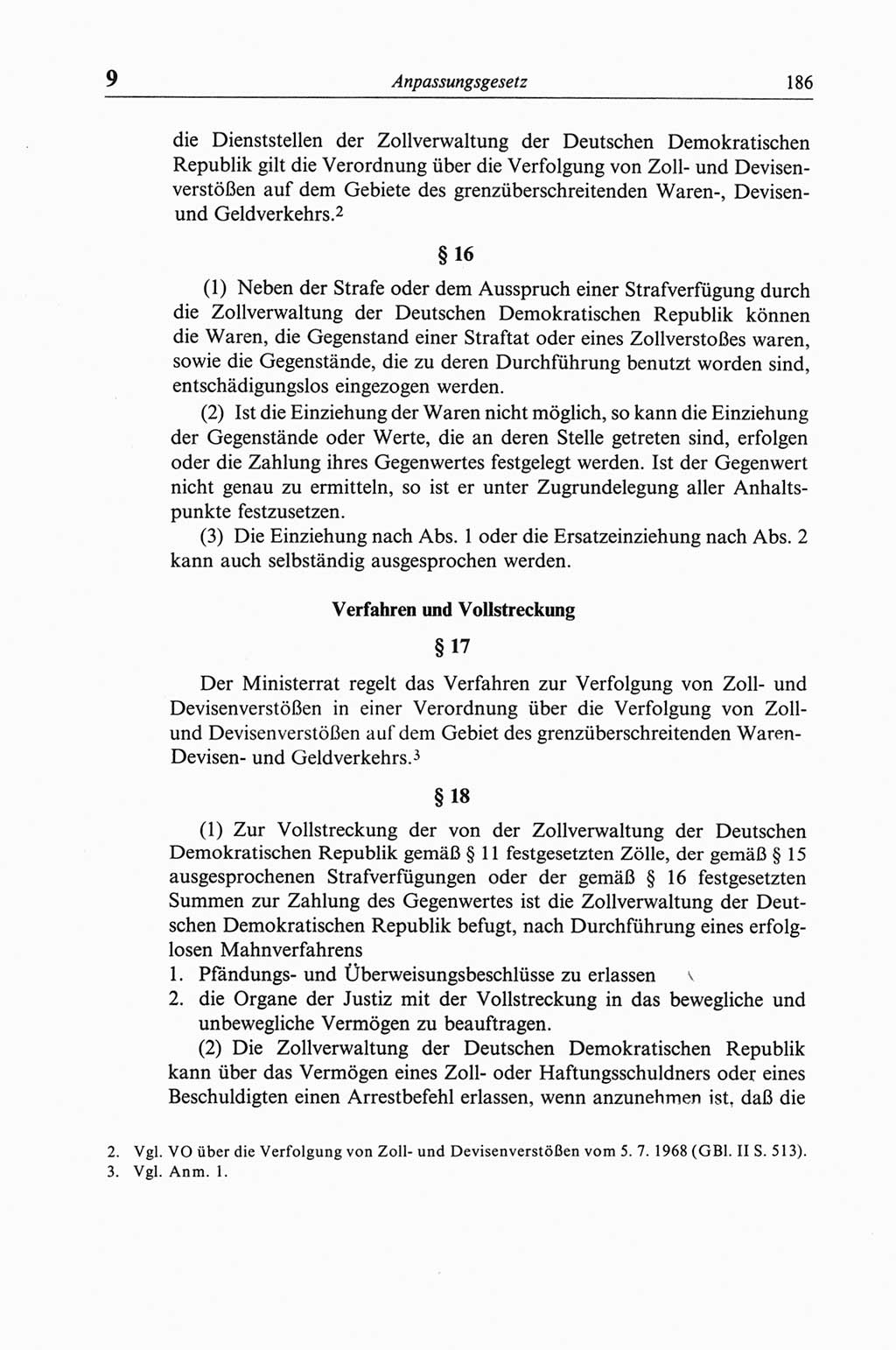 Strafgesetzbuch (StGB) der Deutschen Demokratischen Republik (DDR) und angrenzende Gesetze und Bestimmungen 1968, Seite 186 (StGB Ges. Best. DDR 1968, S. 186)