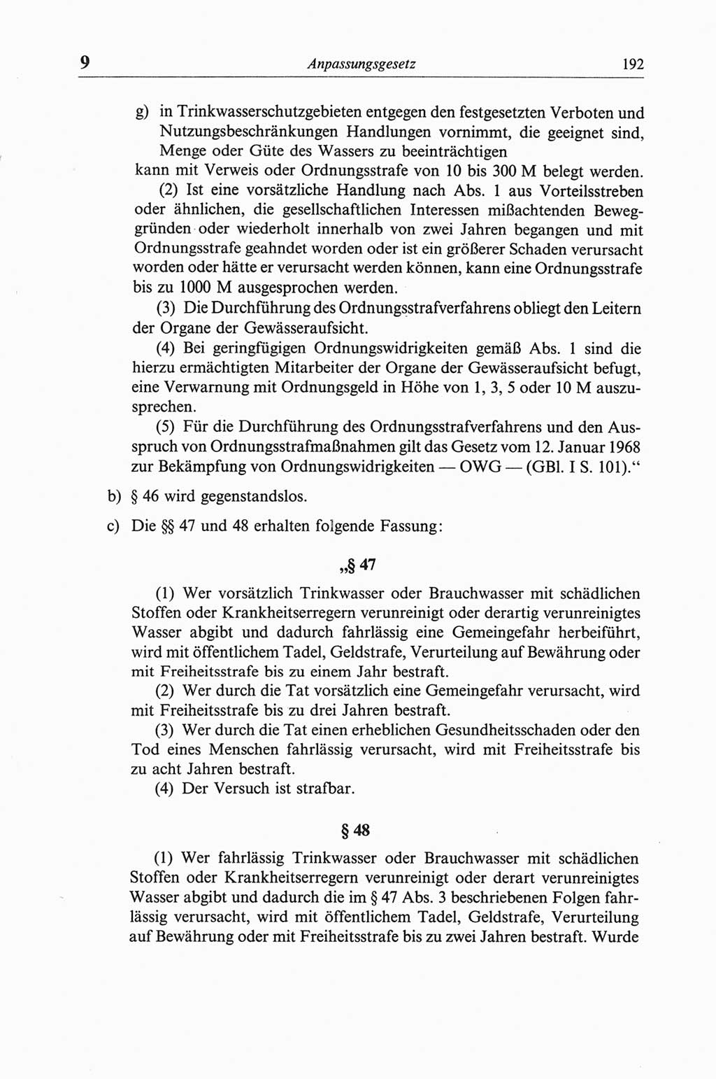 Strafgesetzbuch (StGB) der Deutschen Demokratischen Republik (DDR) und angrenzende Gesetze und Bestimmungen 1968, Seite 192 (StGB Ges. Best. DDR 1968, S. 192)
