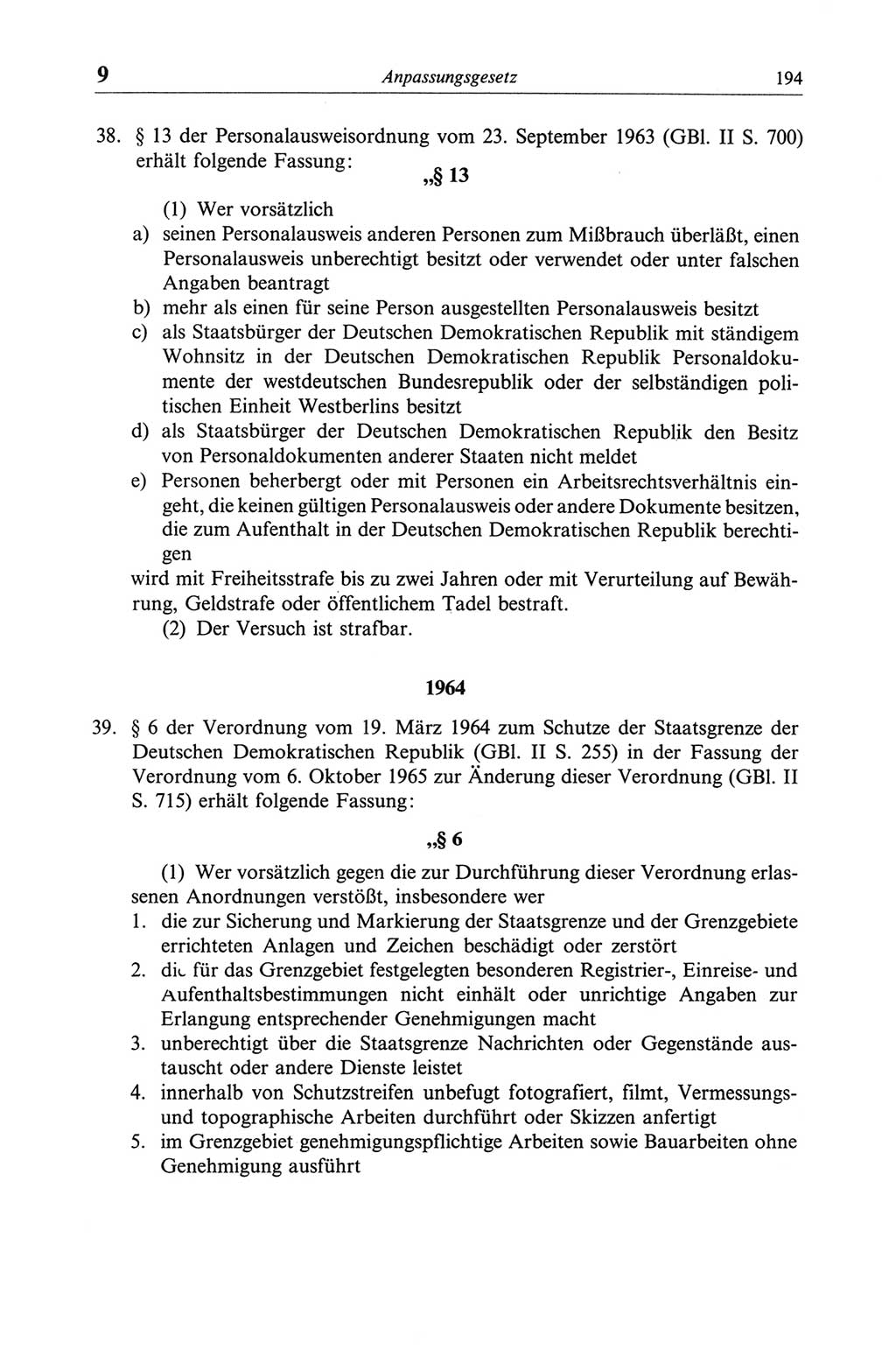 Strafgesetzbuch (StGB) der Deutschen Demokratischen Republik (DDR) und angrenzende Gesetze und Bestimmungen 1968, Seite 194 (StGB Ges. Best. DDR 1968, S. 194)