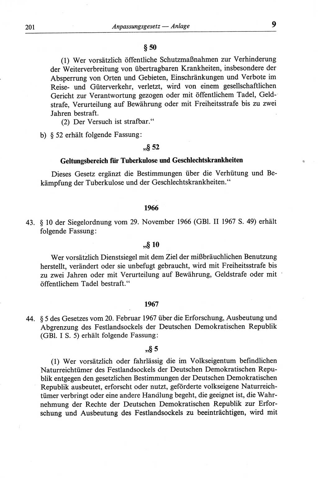 Strafgesetzbuch (StGB) der Deutschen Demokratischen Republik (DDR) und angrenzende Gesetze und Bestimmungen 1968, Seite 201 (StGB Ges. Best. DDR 1968, S. 201)