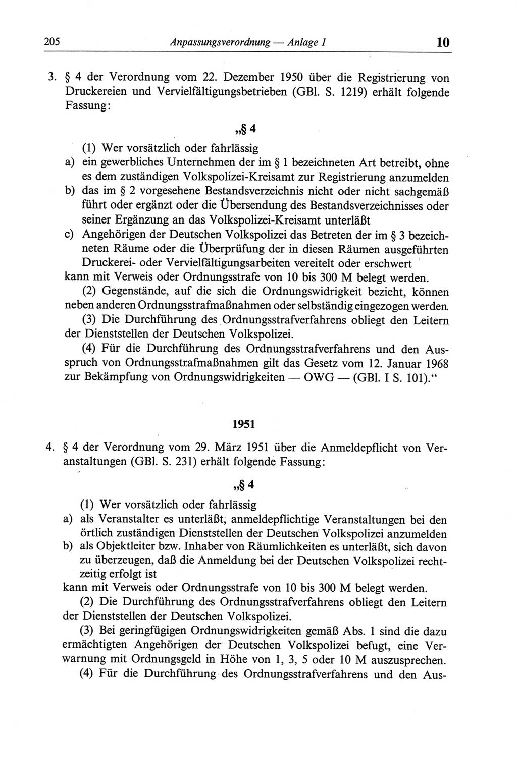 Strafgesetzbuch (StGB) der Deutschen Demokratischen Republik (DDR) und angrenzende Gesetze und Bestimmungen 1968, Seite 205 (StGB Ges. Best. DDR 1968, S. 205)
