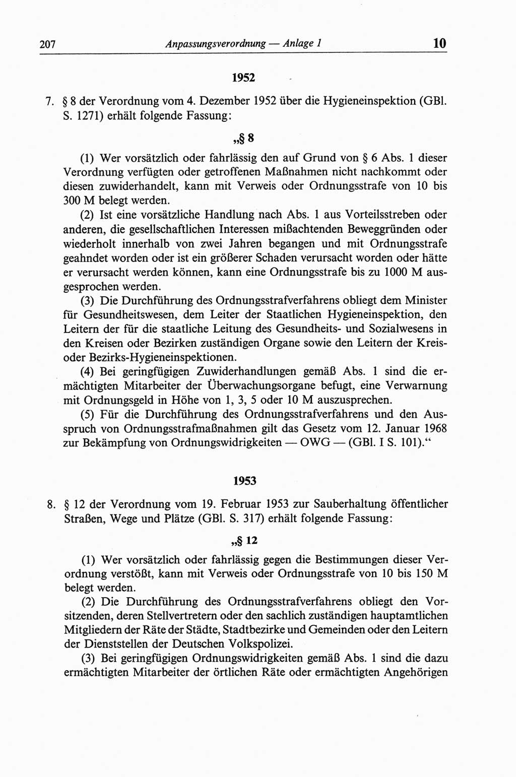 Strafgesetzbuch (StGB) der Deutschen Demokratischen Republik (DDR) und angrenzende Gesetze und Bestimmungen 1968, Seite 207 (StGB Ges. Best. DDR 1968, S. 207)