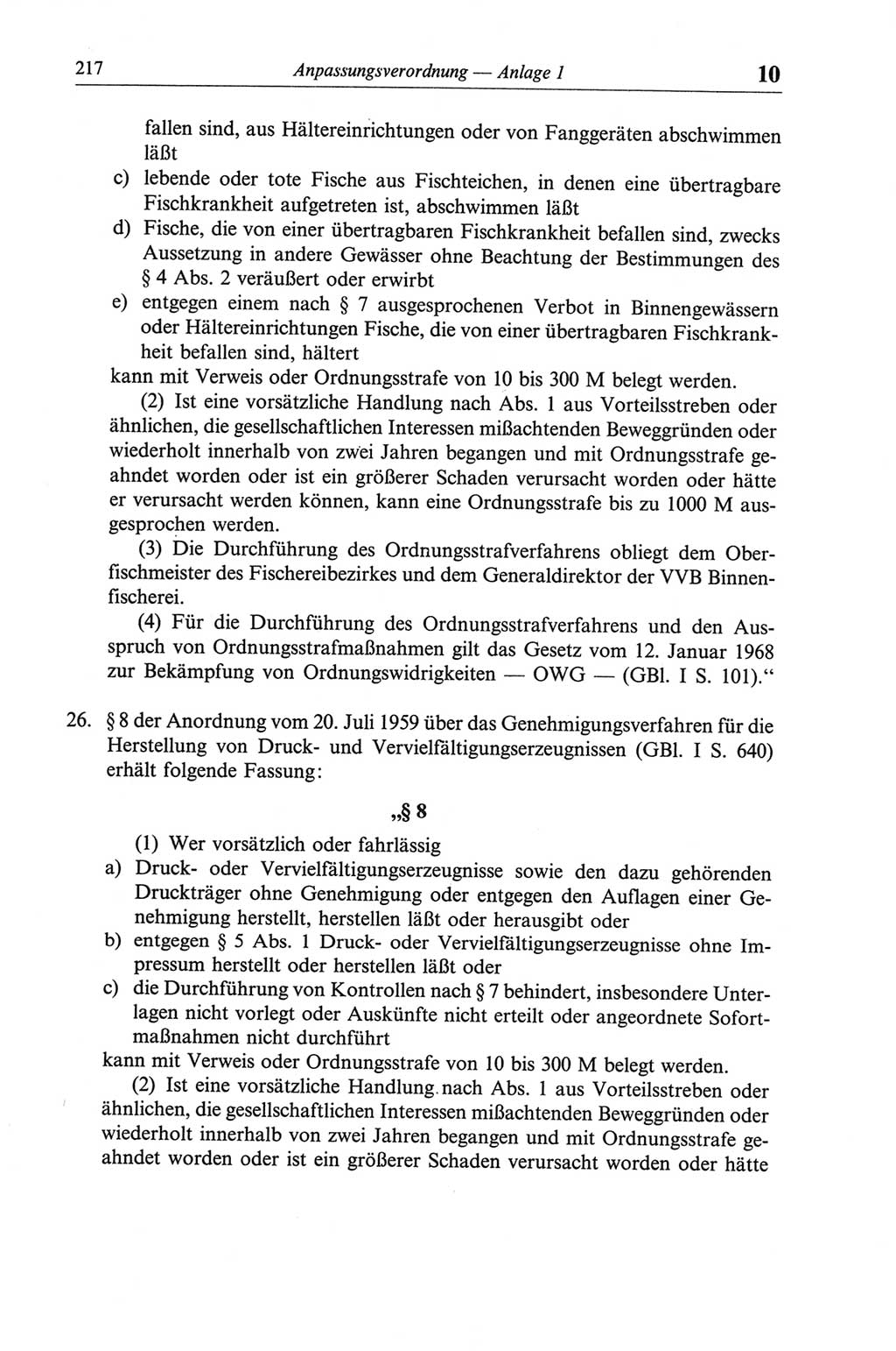 Strafgesetzbuch (StGB) der Deutschen Demokratischen Republik (DDR) und angrenzende Gesetze und Bestimmungen 1968, Seite 217 (StGB Ges. Best. DDR 1968, S. 217)