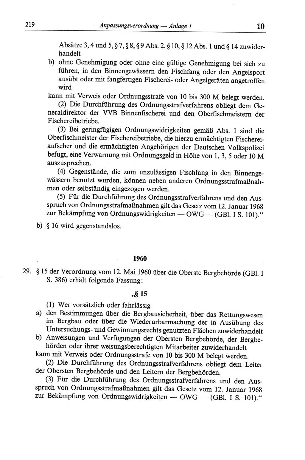 Strafgesetzbuch (StGB) der Deutschen Demokratischen Republik (DDR) und angrenzende Gesetze und Bestimmungen 1968, Seite 219 (StGB Ges. Best. DDR 1968, S. 219)