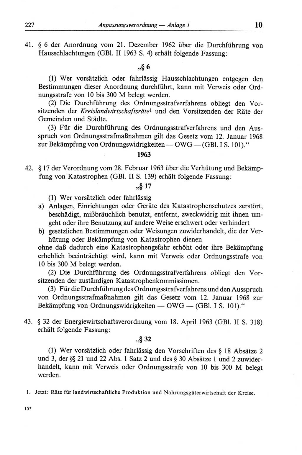 Strafgesetzbuch (StGB) der Deutschen Demokratischen Republik (DDR) und angrenzende Gesetze und Bestimmungen 1968, Seite 227 (StGB Ges. Best. DDR 1968, S. 227)