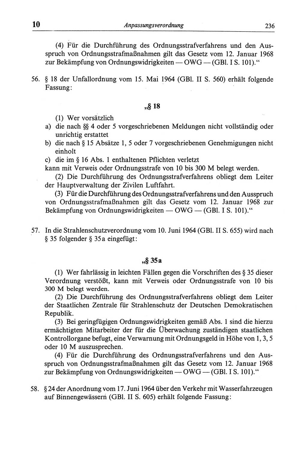 Strafgesetzbuch (StGB) der Deutschen Demokratischen Republik (DDR) und angrenzende Gesetze und Bestimmungen 1968, Seite 236 (StGB Ges. Best. DDR 1968, S. 236)