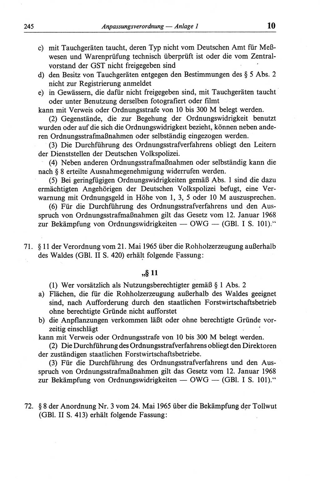 Strafgesetzbuch (StGB) der Deutschen Demokratischen Republik (DDR) und angrenzende Gesetze und Bestimmungen 1968, Seite 245 (StGB Ges. Best. DDR 1968, S. 245)