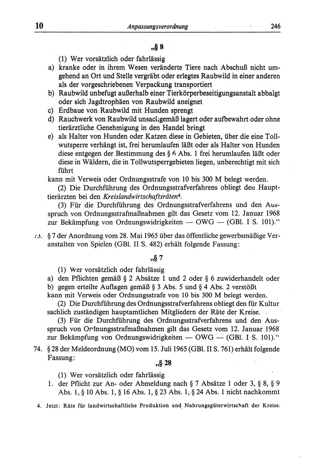 Strafgesetzbuch (StGB) der Deutschen Demokratischen Republik (DDR) und angrenzende Gesetze und Bestimmungen 1968, Seite 246 (StGB Ges. Best. DDR 1968, S. 246)