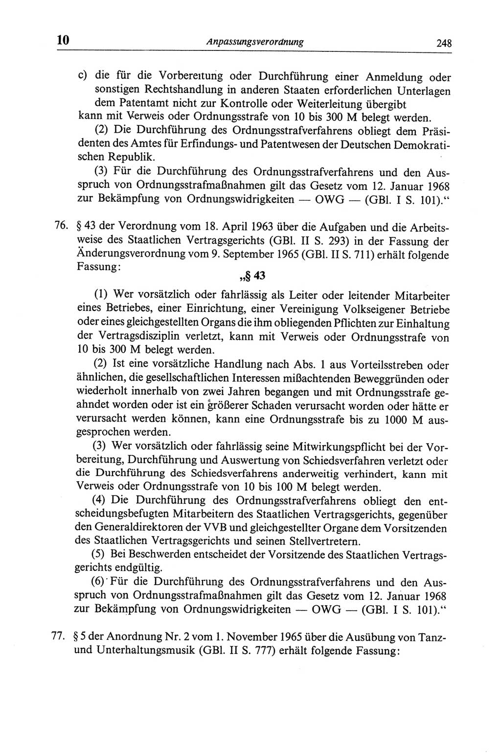 Strafgesetzbuch (StGB) der Deutschen Demokratischen Republik (DDR) und angrenzende Gesetze und Bestimmungen 1968, Seite 248 (StGB Ges. Best. DDR 1968, S. 248)