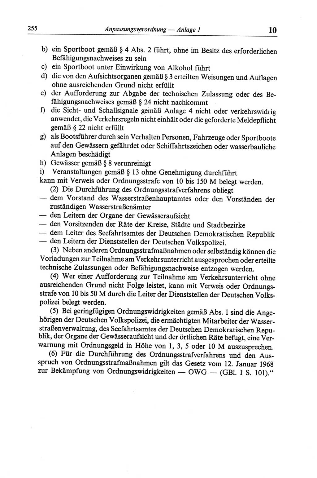 Strafgesetzbuch (StGB) der Deutschen Demokratischen Republik (DDR) und angrenzende Gesetze und Bestimmungen 1968, Seite 255 (StGB Ges. Best. DDR 1968, S. 255)