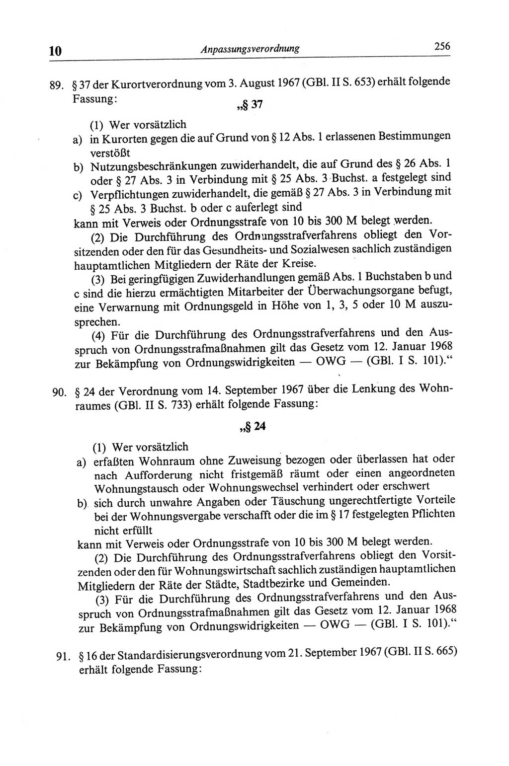 Strafgesetzbuch (StGB) der Deutschen Demokratischen Republik (DDR) und angrenzende Gesetze und Bestimmungen 1968, Seite 256 (StGB Ges. Best. DDR 1968, S. 256)