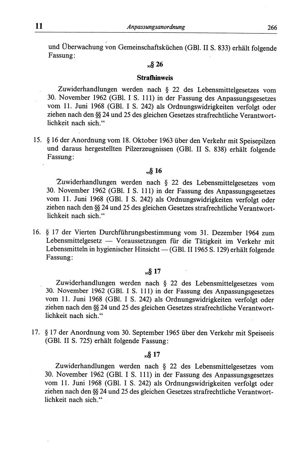 Strafgesetzbuch (StGB) der Deutschen Demokratischen Republik (DDR) und angrenzende Gesetze und Bestimmungen 1968, Seite 266 (StGB Ges. Best. DDR 1968, S. 266)