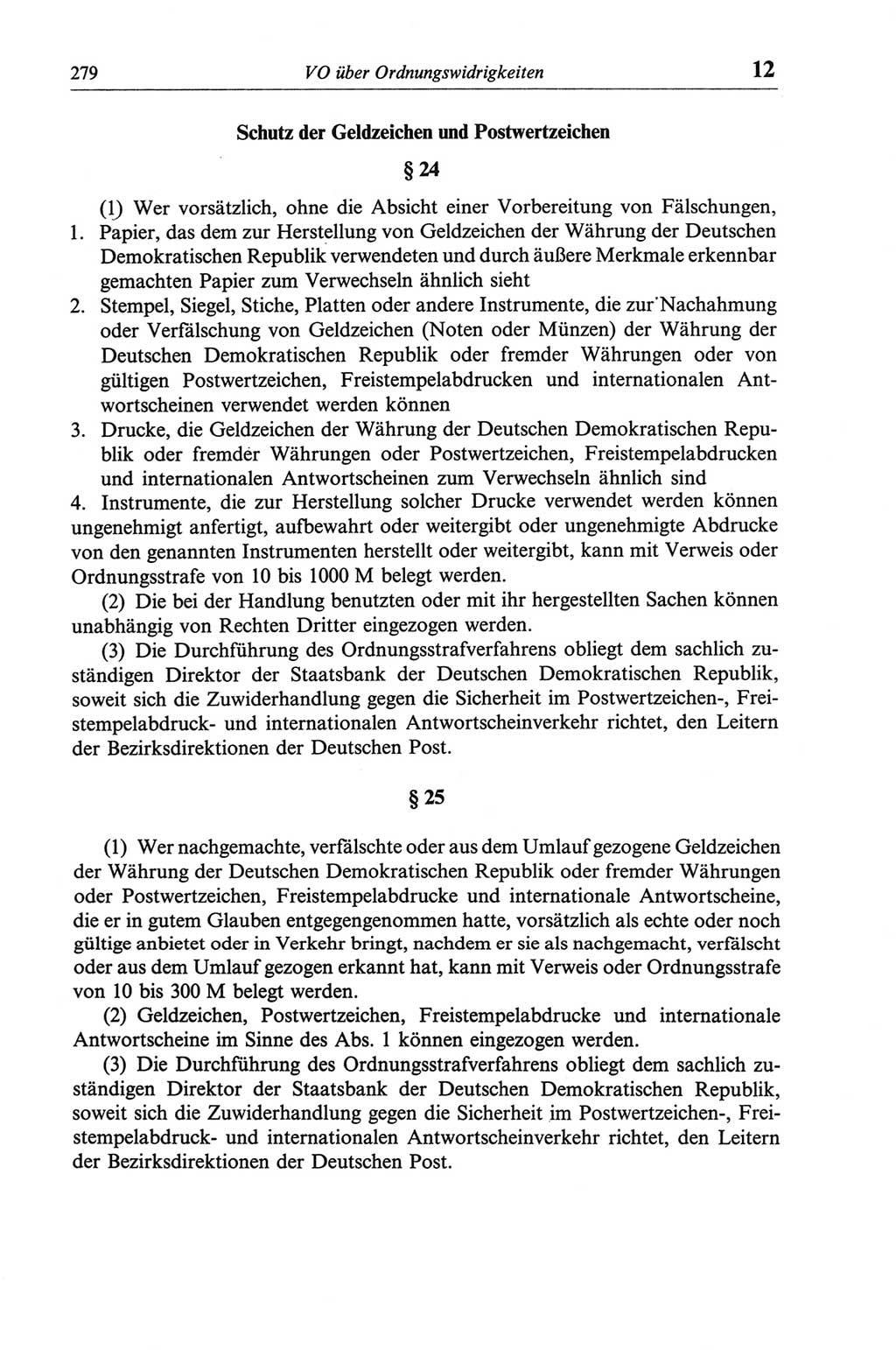 Strafgesetzbuch (StGB) der Deutschen Demokratischen Republik (DDR) und angrenzende Gesetze und Bestimmungen 1968, Seite 279 (StGB Ges. Best. DDR 1968, S. 279)