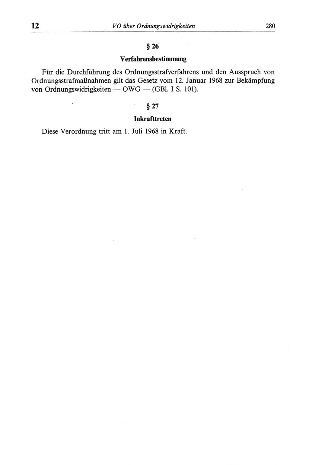 Strafgesetzbuch (StGB) der Deutschen Demokratischen Republik (DDR) und angrenzende Gesetze und Bestimmungen 1968, Seite 280 (StGB Ges. Best. DDR 1968, S. 280)