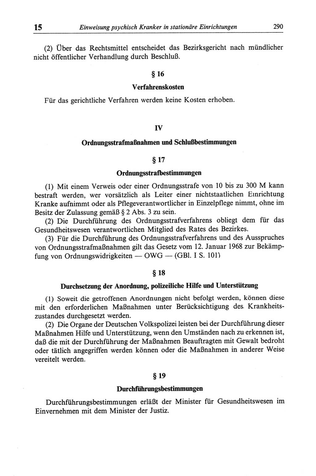 Strafgesetzbuch (StGB) der Deutschen Demokratischen Republik (DDR) und angrenzende Gesetze und Bestimmungen 1968, Seite 290 (StGB Ges. Best. DDR 1968, S. 290)