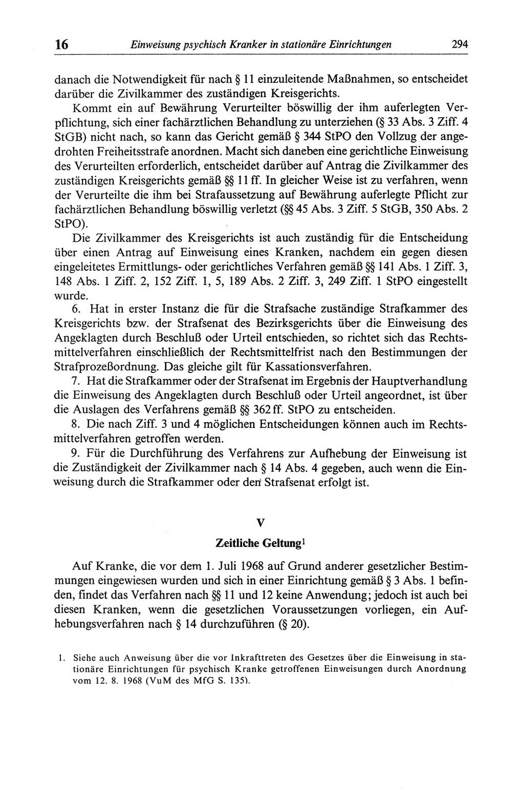 Strafgesetzbuch (StGB) der Deutschen Demokratischen Republik (DDR) und angrenzende Gesetze und Bestimmungen 1968, Seite 294 (StGB Ges. Best. DDR 1968, S. 294)