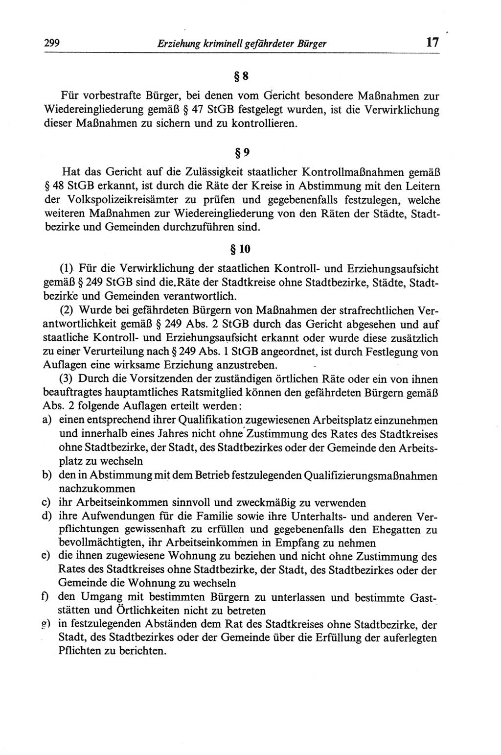 Strafgesetzbuch (StGB) der Deutschen Demokratischen Republik (DDR) und angrenzende Gesetze und Bestimmungen 1968, Seite 299 (StGB Ges. Best. DDR 1968, S. 299)