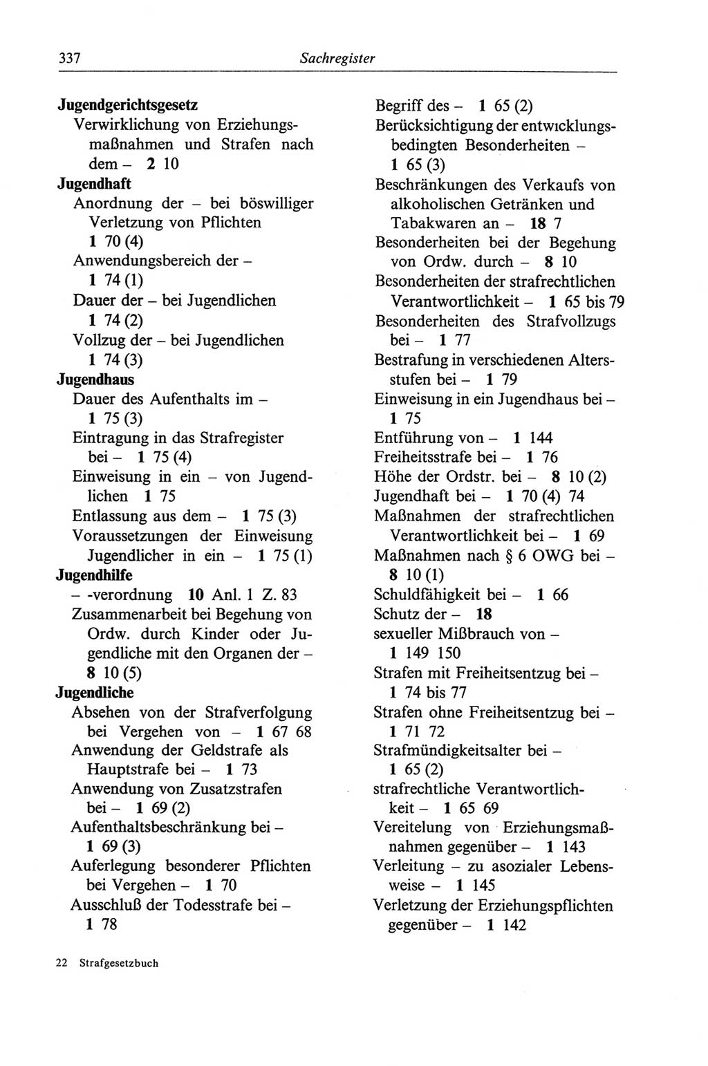 Strafgesetzbuch (StGB) der Deutschen Demokratischen Republik (DDR) und angrenzende Gesetze und Bestimmungen 1968, Seite 337 (StGB Ges. Best. DDR 1968, S. 337)