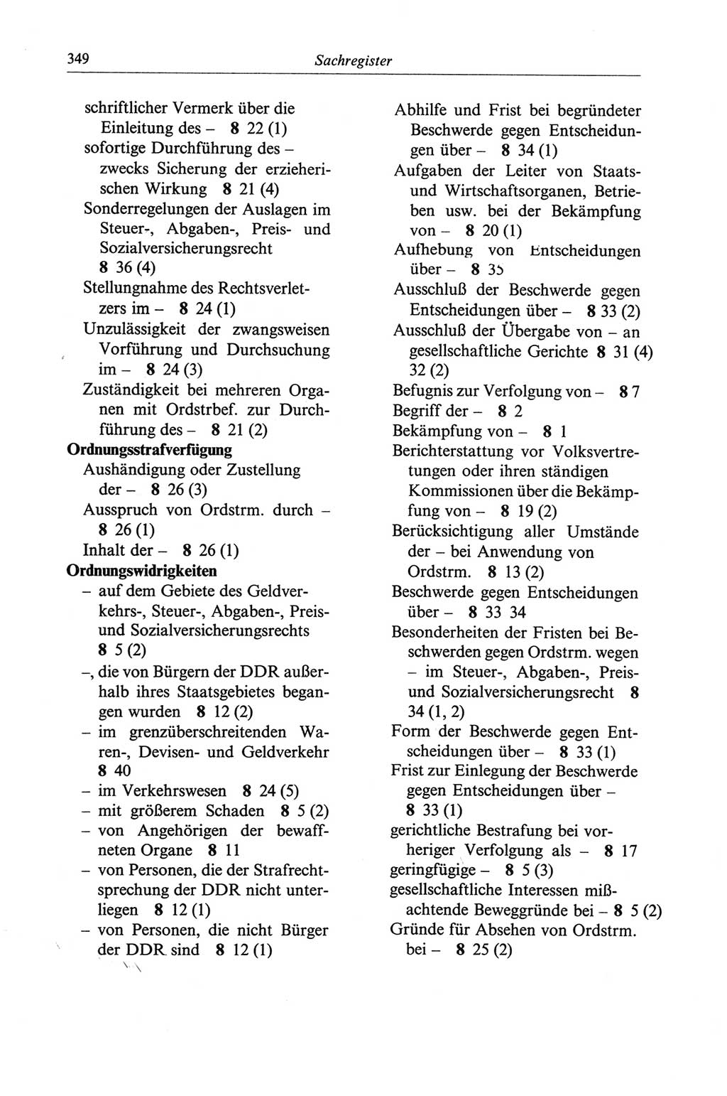 Strafgesetzbuch (StGB) der Deutschen Demokratischen Republik (DDR) und angrenzende Gesetze und Bestimmungen 1968, Seite 349 (StGB Ges. Best. DDR 1968, S. 349)