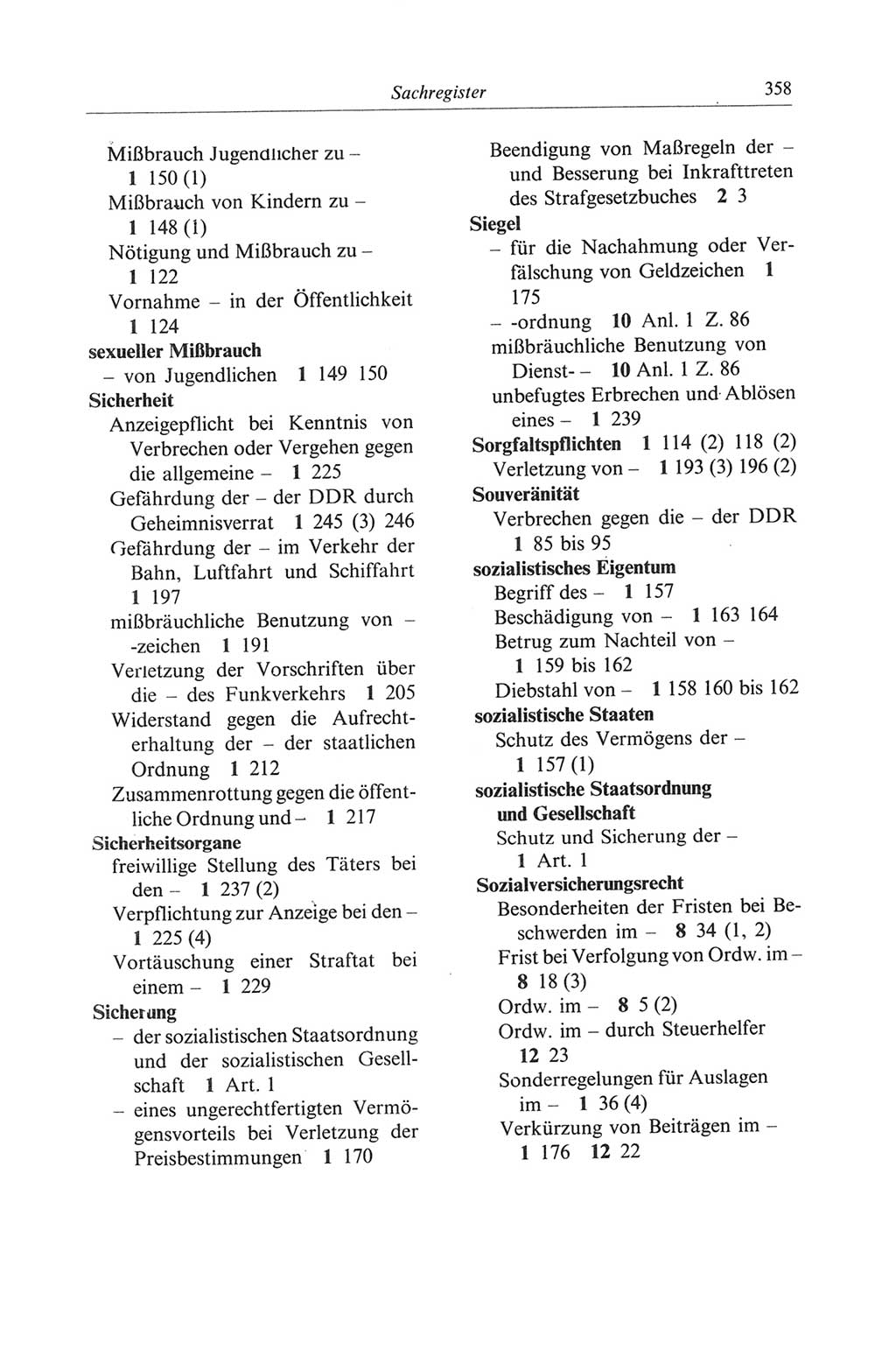 Strafgesetzbuch (StGB) der Deutschen Demokratischen Republik (DDR) und angrenzende Gesetze und Bestimmungen 1968, Seite 358 (StGB Ges. Best. DDR 1968, S. 358)