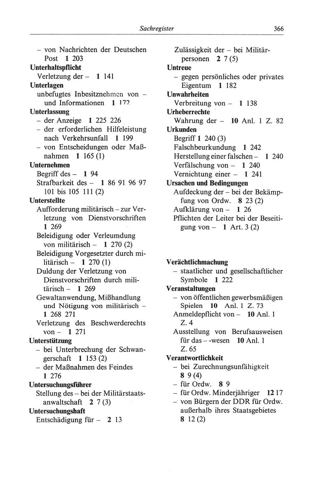 Strafgesetzbuch (StGB) der Deutschen Demokratischen Republik (DDR) und angrenzende Gesetze und Bestimmungen 1968, Seite 366 (StGB Ges. Best. DDR 1968, S. 366)