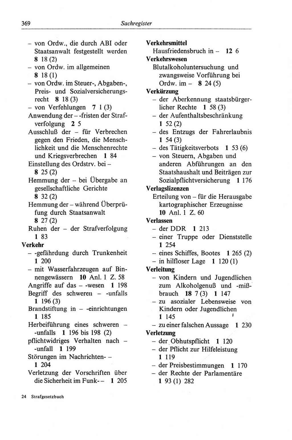Strafgesetzbuch (StGB) der Deutschen Demokratischen Republik (DDR) und angrenzende Gesetze und Bestimmungen 1968, Seite 369 (StGB Ges. Best. DDR 1968, S. 369)