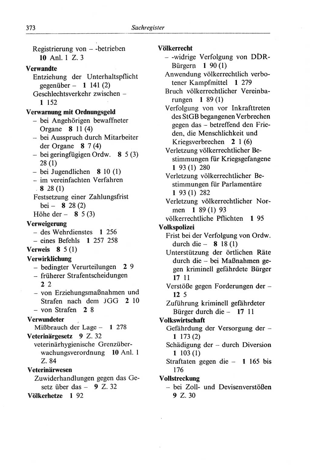 Strafgesetzbuch (StGB) der Deutschen Demokratischen Republik (DDR) und angrenzende Gesetze und Bestimmungen 1968, Seite 373 (StGB Ges. Best. DDR 1968, S. 373)
