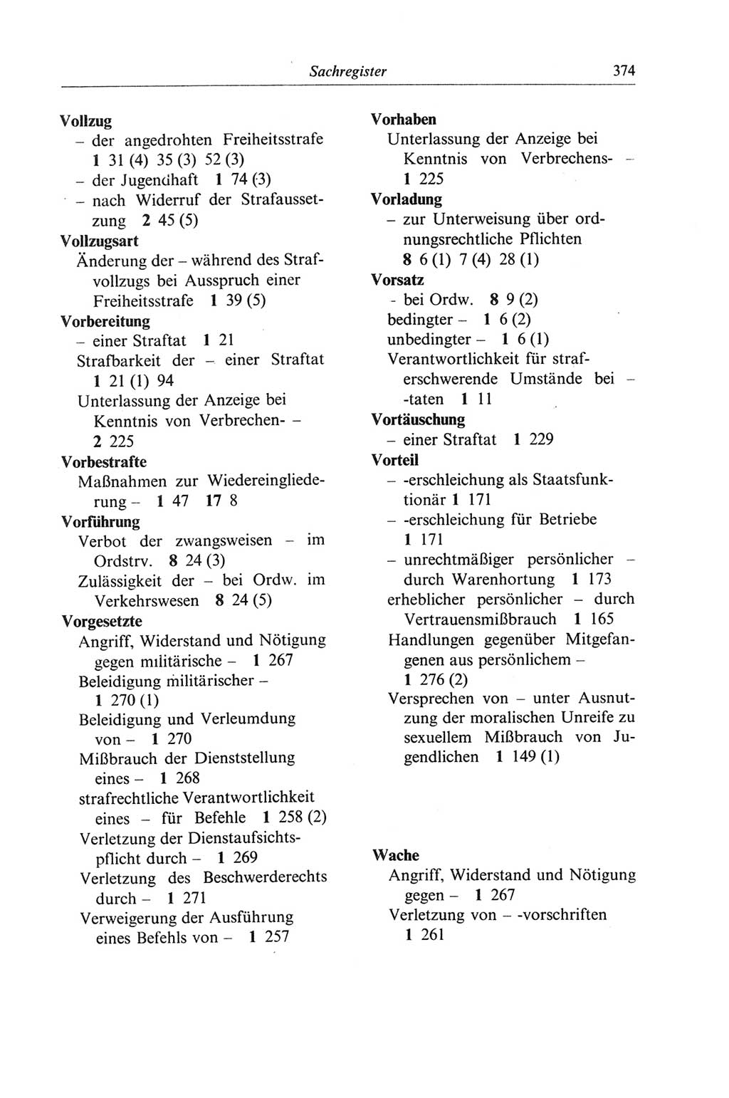 Strafgesetzbuch (StGB) der Deutschen Demokratischen Republik (DDR) und angrenzende Gesetze und Bestimmungen 1968, Seite 374 (StGB Ges. Best. DDR 1968, S. 374)