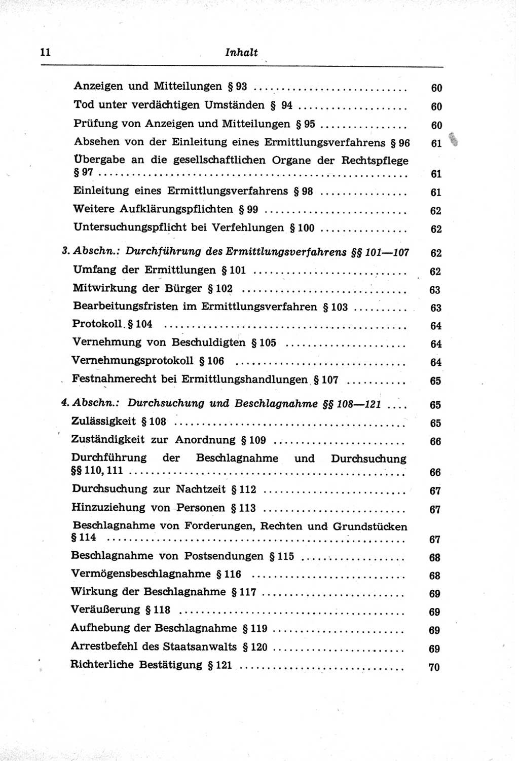 Strafprozeßordnung (StPO) der Deutschen Demokratischen Republik (DDR) und angrenzende Gesetze und Bestimmungen 1968, Seite 11 (StPO Ges. Bstgn. DDR 1968, S. 11)