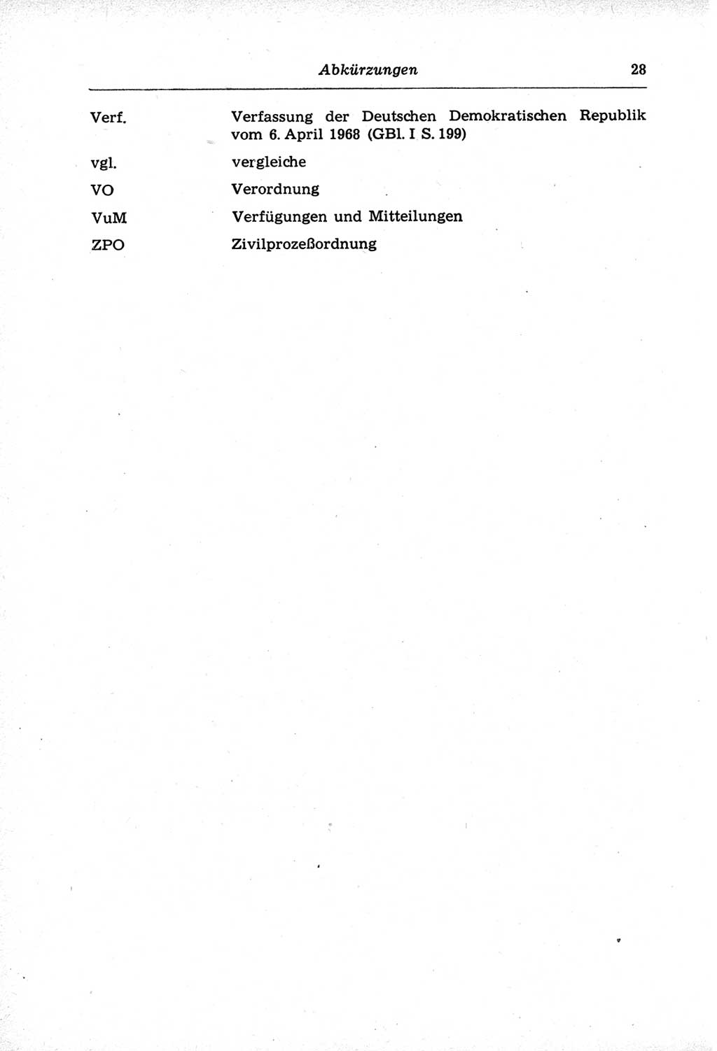 Strafprozeßordnung (StPO) der Deutschen Demokratischen Republik (DDR) und angrenzende Gesetze und Bestimmungen 1968, Seite 28 (StPO Ges. Bstgn. DDR 1968, S. 28)