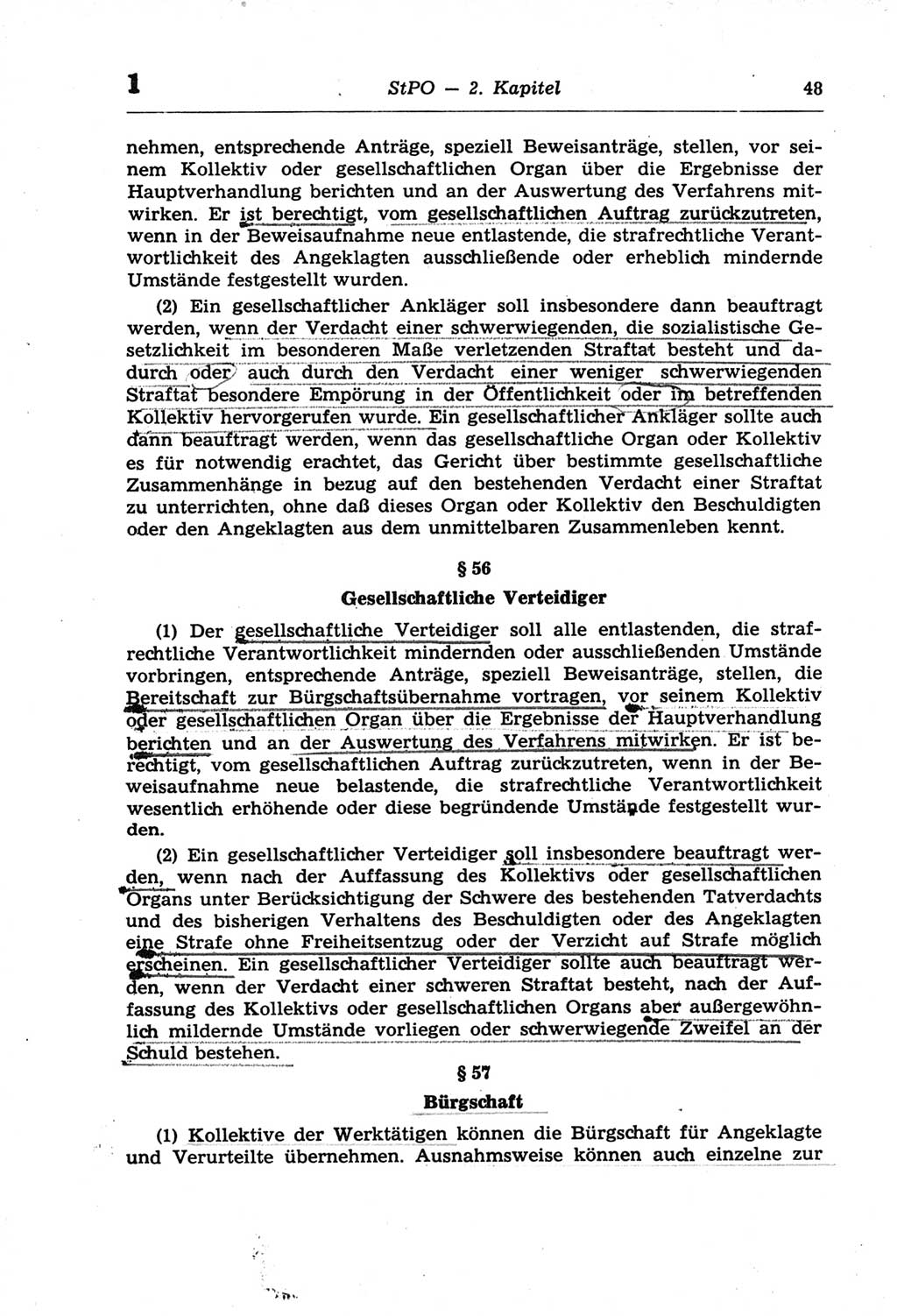 Strafprozeßordnung (StPO) der Deutschen Demokratischen Republik (DDR) und angrenzende Gesetze und Bestimmungen 1968, Seite 48 (StPO Ges. Bstgn. DDR 1968, S. 48)
