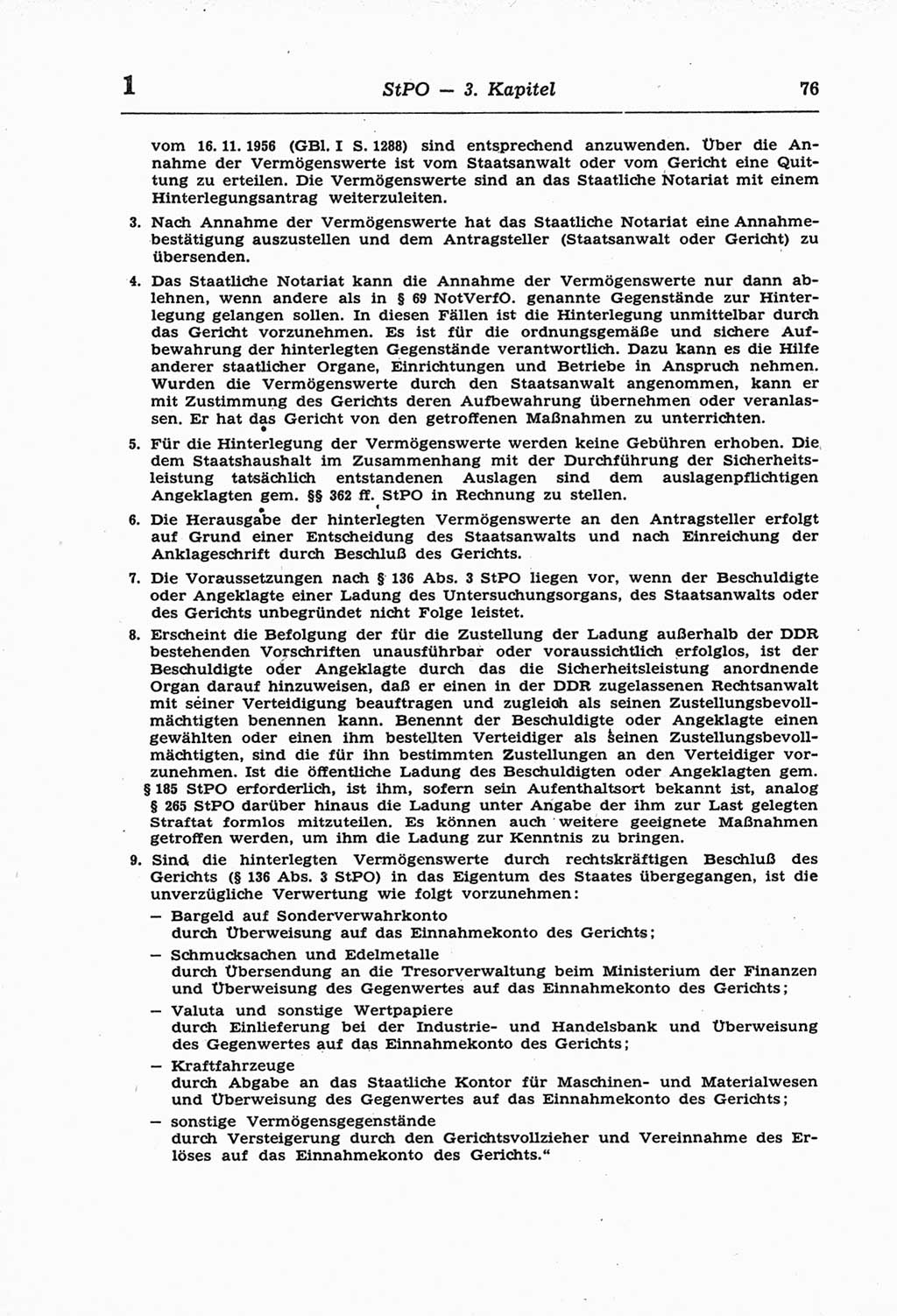 Strafprozeßordnung (StPO) der Deutschen Demokratischen Republik (DDR) und angrenzende Gesetze und Bestimmungen 1968, Seite 76 (StPO Ges. Bstgn. DDR 1968, S. 76)