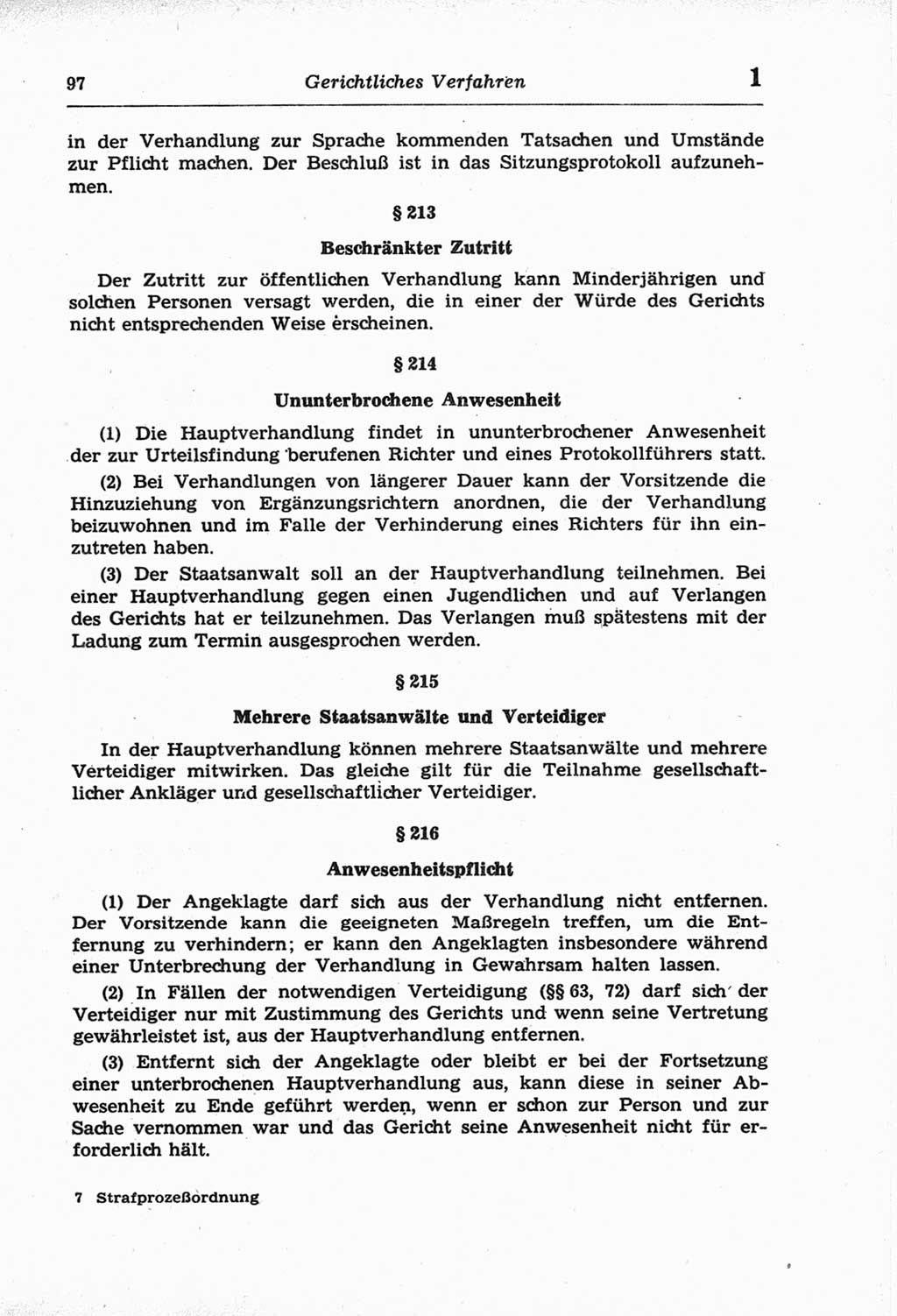 Strafprozeßordnung (StPO) der Deutschen Demokratischen Republik (DDR) und angrenzende Gesetze und Bestimmungen 1968, Seite 97 (StPO Ges. Bstgn. DDR 1968, S. 97)