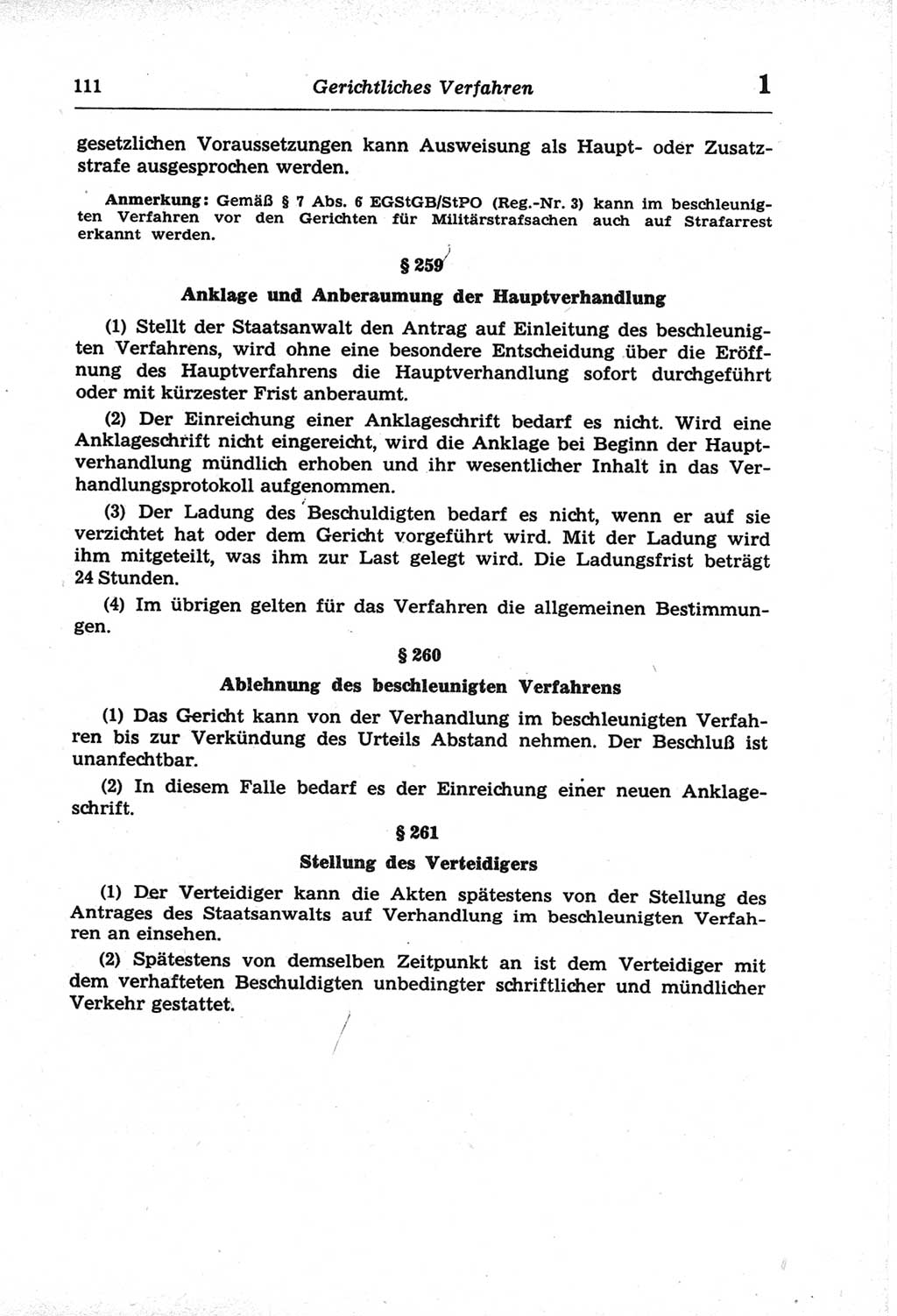 Strafprozeßordnung (StPO) der Deutschen Demokratischen Republik (DDR) und angrenzende Gesetze und Bestimmungen 1968, Seite 111 (StPO Ges. Bstgn. DDR 1968, S. 111)